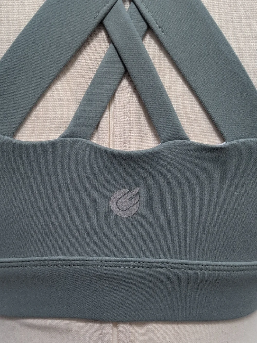 Front Zip High Impact Sports Bra Sage Green Size Small - Picture 6 of 8